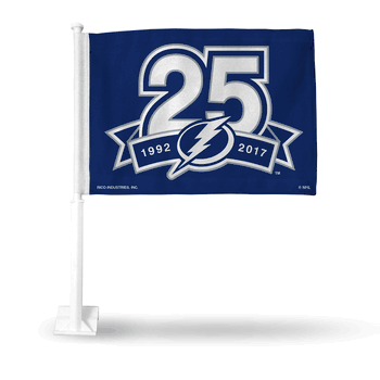 Tampa Bay Lightning 25Th Anniversary Car Flag