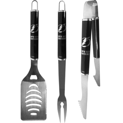 Tampa Bay Lightning 3 pc Steel BBQ Set in Black