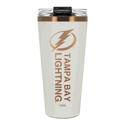 Tampa Bay Lightning 32oz Crme and Copper Big Slim Tumbler with Straw