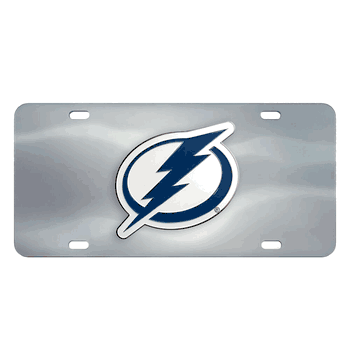 Tampa Bay Lightning 3D Stainless Steel License Plate