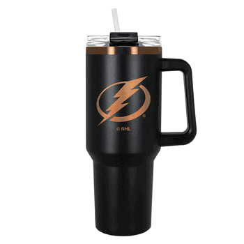 Tampa Bay Lightning 40oz Black and Copper Colossus Travel Mug with Straw