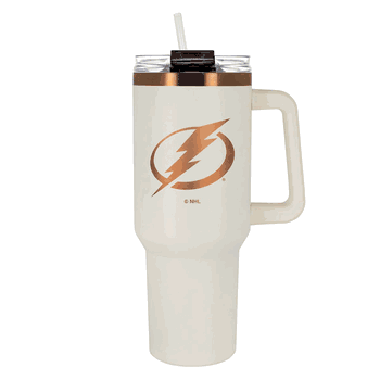 Tampa Bay Lightning 40oz Crme and Copper Colossus Travel Mug with Straw