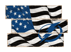Tampa Bay Lightning American Flag 3 Plank