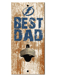 Tampa Bay Lightning Best Dad Bottle Opener   Wood Sign