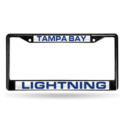 Tampa Bay Lightning Black 12" x 6" Black Laser Cut Chrome Frame