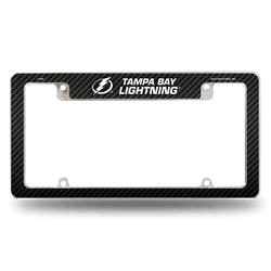 Tampa Bay Lightning Black 12" x 6" Chrome All Over Automotive License Plate Frame