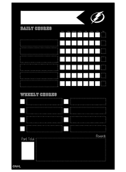 Tampa Bay Lightning Chore Chalk Board 11x19 Sign