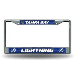 Tampa Bay Lightning Classic 12" x 6" Silver Bling Chrome Car/Truck/SUV Auto Accessory