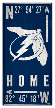 Tampa Bay Lightning Coordinate 6x12 Sign