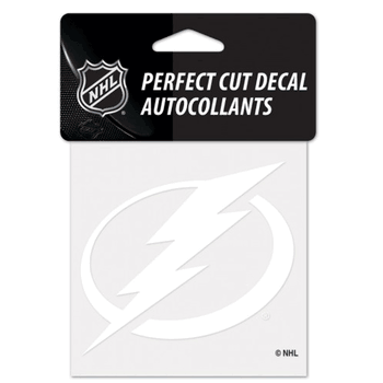 Tampa Bay Lightning Decal 4x4 Perfect Cut White
