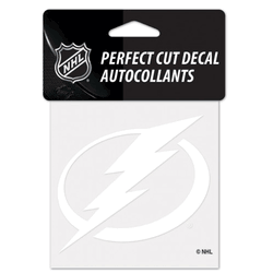 Tampa Bay Lightning Decal 4x4 Perfect Cut White