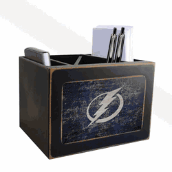 Tampa Bay Lightning Distressed Desktop Organizer w/Team Color