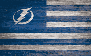 Tampa Bay Lightning Distressed Flag 11x19
