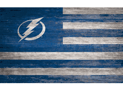 Tampa Bay Lightning Distressed Flag 11x19