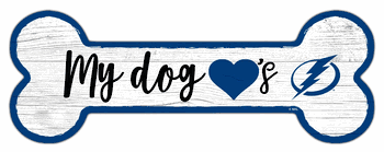 Tampa Bay Lightning Dog Bone 6x12 Sign