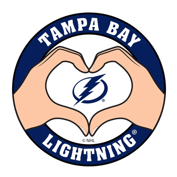 Tampa Bay Lightning Heart Hands Decal