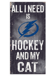 Tampa Bay Lightning Hockey and My Cat 6x12 Sign