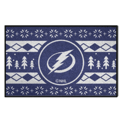 Tampa Bay Lightning Holiday Sweater Starter Mat Accent Rug - 19in. x 30in.