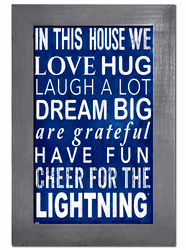 Tampa Bay Lightning In This House 11x19 Sign