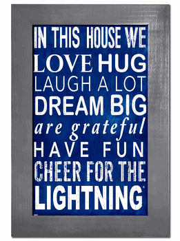 Tampa Bay Lightning In This House 11x19 Sign