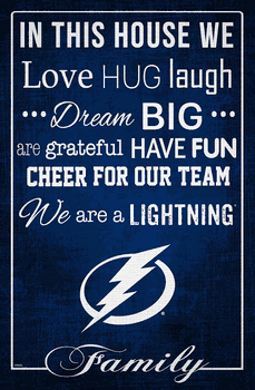 Tampa Bay Lightning In This House 17x26