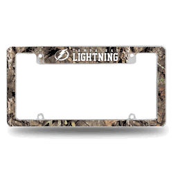 Tampa Bay Lightning Mossy Oak 12" x 6" Chrome All Over Automotive License Plate Frame for Car/Truck/SUV