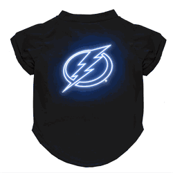 Tampa Bay Lightning Neon Pet T-Shirt, X-Small