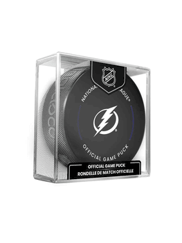 Tampa Bay Lightning NHL Hockey Official Game Puck IN CUBE
