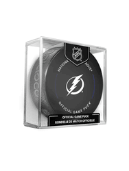 Tampa Bay Lightning NHL Hockey Official Game Puck IN CUBE