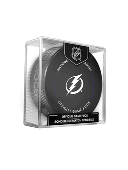 Tampa Bay Lightning NHL Hockey Official Game Puck IN CUBE