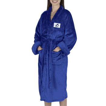 Tampa Bay Lightning NHL Navy Snipe S/M Silk Touch Robe 23X41 Inches