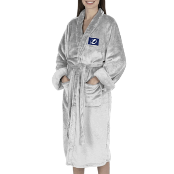 Tampa Bay Lightning NHL White Snipe S/M Silk Touch Robe 23X41 Inches
