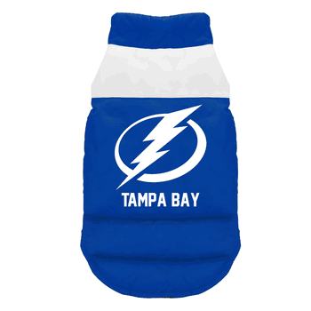Tampa Bay Lightning Pet Parka Puff Vest Large