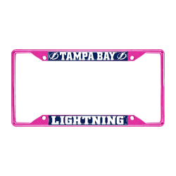 Tampa Bay Lightning Pink Metal License Plate Frame - 6.25"x12.25"