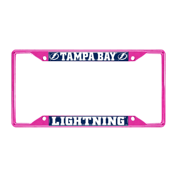 Tampa Bay Lightning Pink Metal License Plate Frame - 6.25