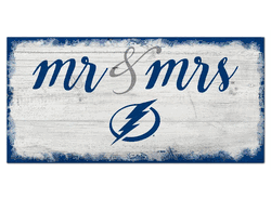 Tampa Bay Lightning Script Mr & Mrs 6x12 Sign