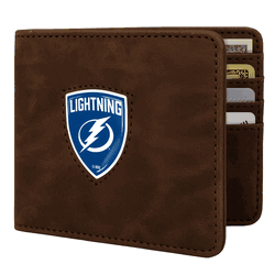 Tampa Bay Lightning Shield Wallet - Brown