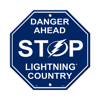 Tampa Bay Lightning Sign 12x12 Plastic Stop Style CO