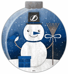 Tampa Bay Lightning Snowglobe 12in Wall Art