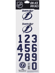 Tampa Bay Lightning Sportstar Officially Licensed Authentic Center Ice NHL Hockey Helmet Decal Kit