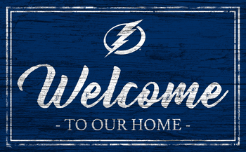 Tampa Bay Lightning Team Color Welcome 11x19 Sign