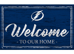 Tampa Bay Lightning Team Color Welcome 11x19 Sign