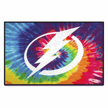 Tampa Bay Lightning Tie Dye Starter Mat Accent Rug - 19in. x 30in.