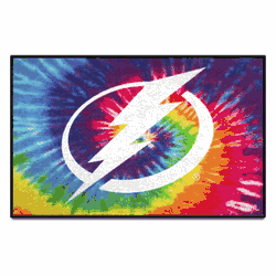Tampa Bay Lightning Tie Dye Starter Mat Accent Rug - 19in. x 30in.