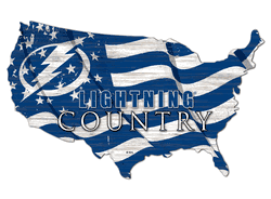 Tampa Bay Lightning USA Shape Flag Cutout