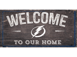 Tampa Bay Lightning Welcome Distressed 6x12
