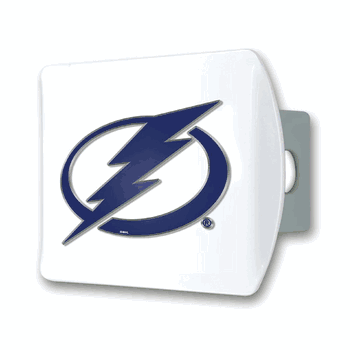 Tampa Bay Lightning White Metal Hitch Cover with  3D Color Emblem