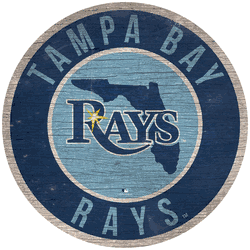 Tampa Bay Rays 12 in. Circle w/ State Sign