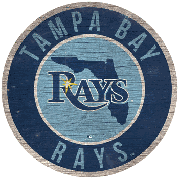 Tampa Bay Rays 12 in. Circle w/ State Sign