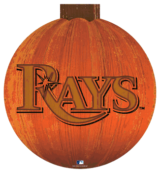 Tampa Bay Rays 12 in. Halloween Pumpkin Sign